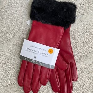 Charter Club leather gloves